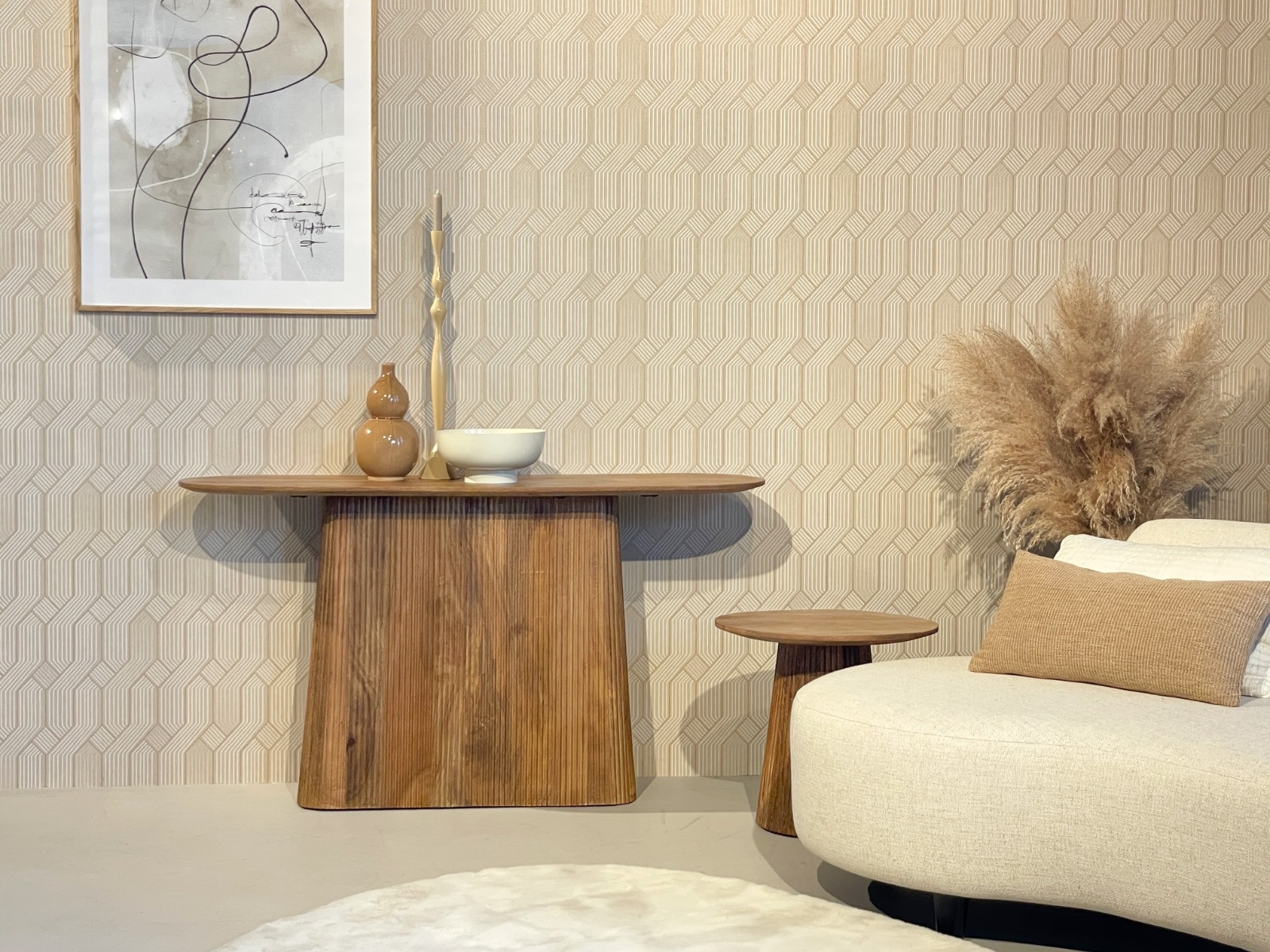 Livingfurn - Wandtafel - Salvator 140cm - Bruin