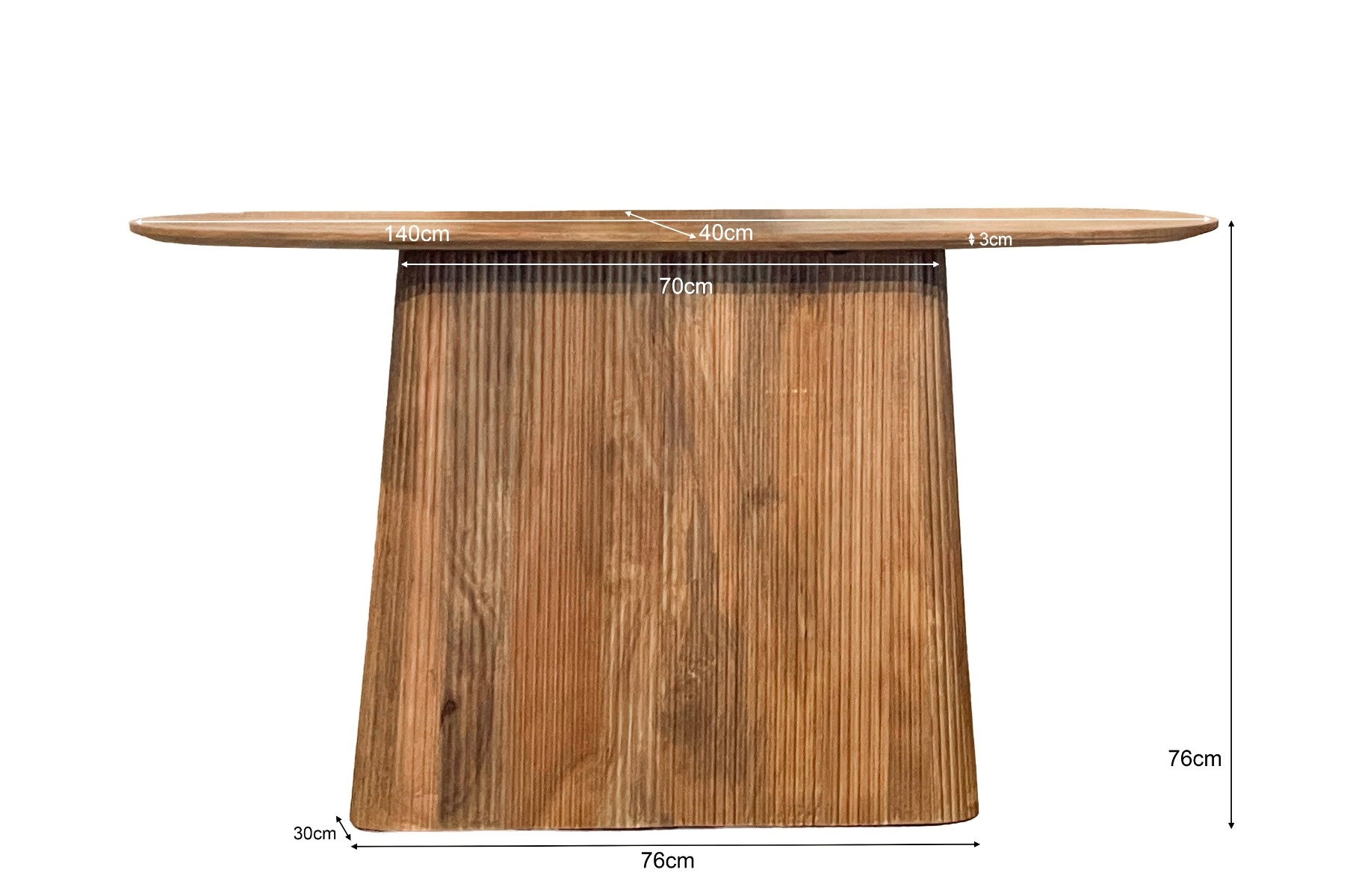 Livingfurn - Wandtafel - Salvator 140cm - Bruin