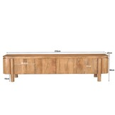 Livingfurn - Tv-meubel - Salano 210 cm - Bruin