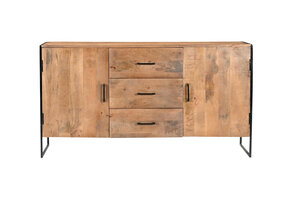Livingfurn - Dressoir - Elin 150cm - Bruin, Zwart