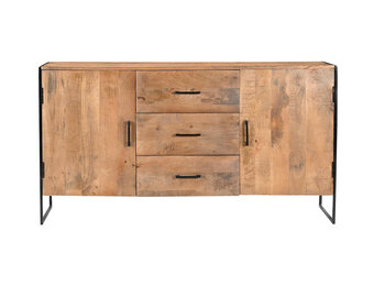 Livingfurn - Dressoir - Elin 150cm - Bruin, Zwart