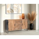 Livingfurn - Dressoir - Elin 150cm - Bruin, Zwart