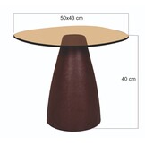 Brix - Bijzettafel - Brix Mylon Burgundy 50cm - Bruin