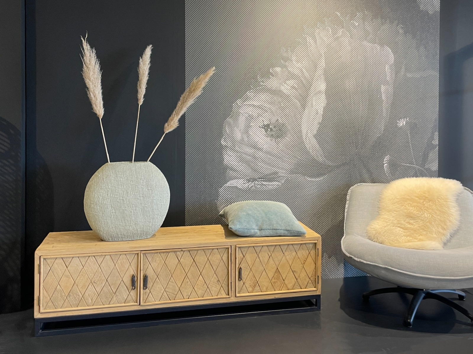 Livingfurn - Tv-meubel - Icons TV Board Elm 160cm - Bruin