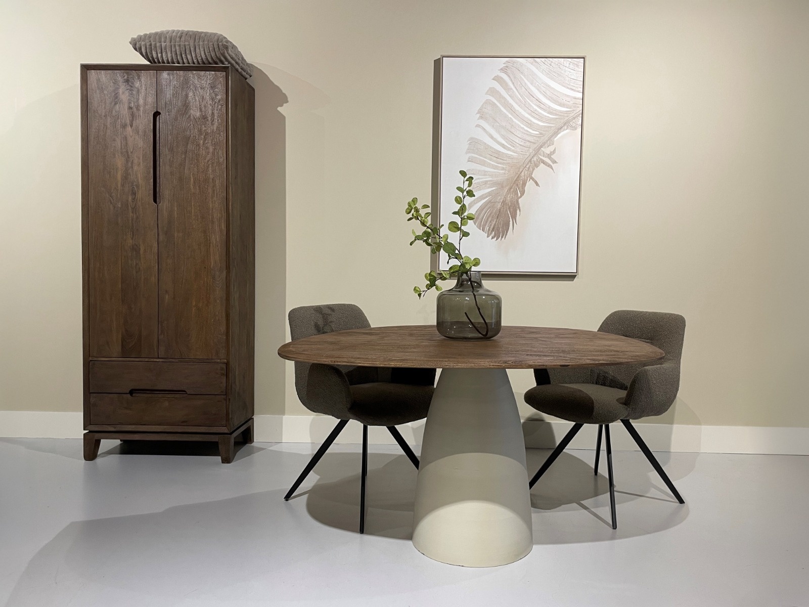 Brix - Eetkamertafel - Brix Marron 140 cm - Beige