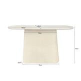 Livingfurn - Wandtafel - Patrice 140cm - Beige