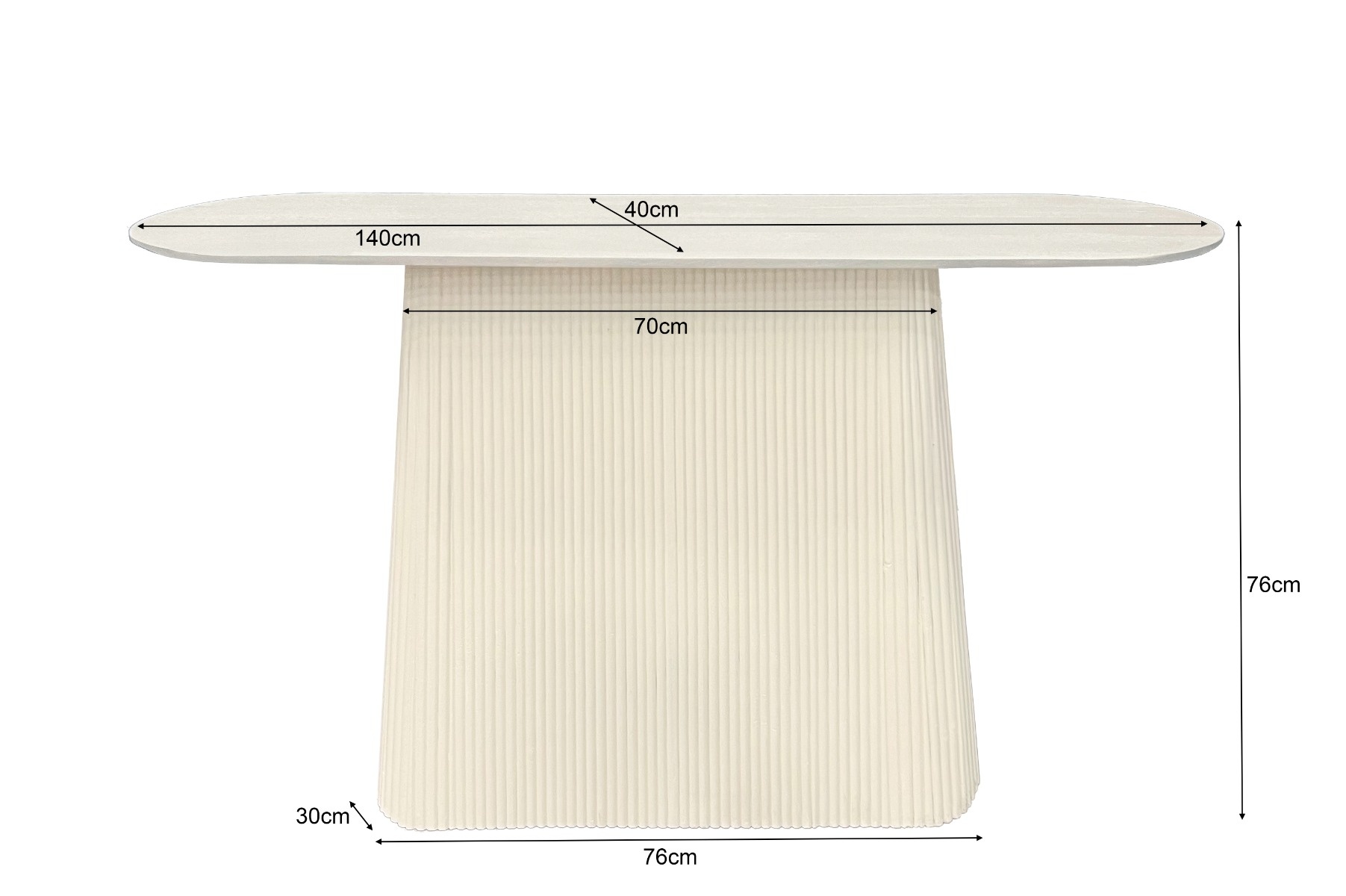 Livingfurn - Wandtafel - Patrice 140cm - Beige