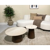 Brix - Salontafel - Brix Bottecino rond 75cm - Beige