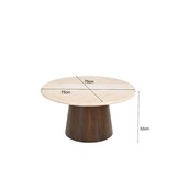 Brix - Salontafel - Brix Bottecino rond 75cm - Beige