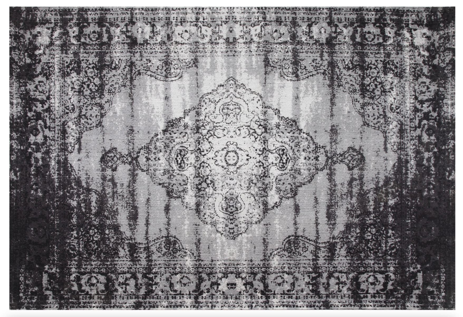 Brix - Vloerkleed Brix Kelly Vintage Black - 290x200x1 - Katoen