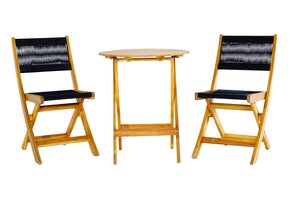 ZOMER-Sens-Line - Lanzarote Bistroset - Zwart en Bruin - 3-delig