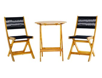 ZOMER-Sens-Line - Lanzarote Bistroset - Zwart en Bruin - 3-delig