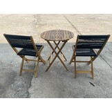 ZOMER-Sens-Line - Lanzarote Bistroset - Zwart en Bruin - 3-delig