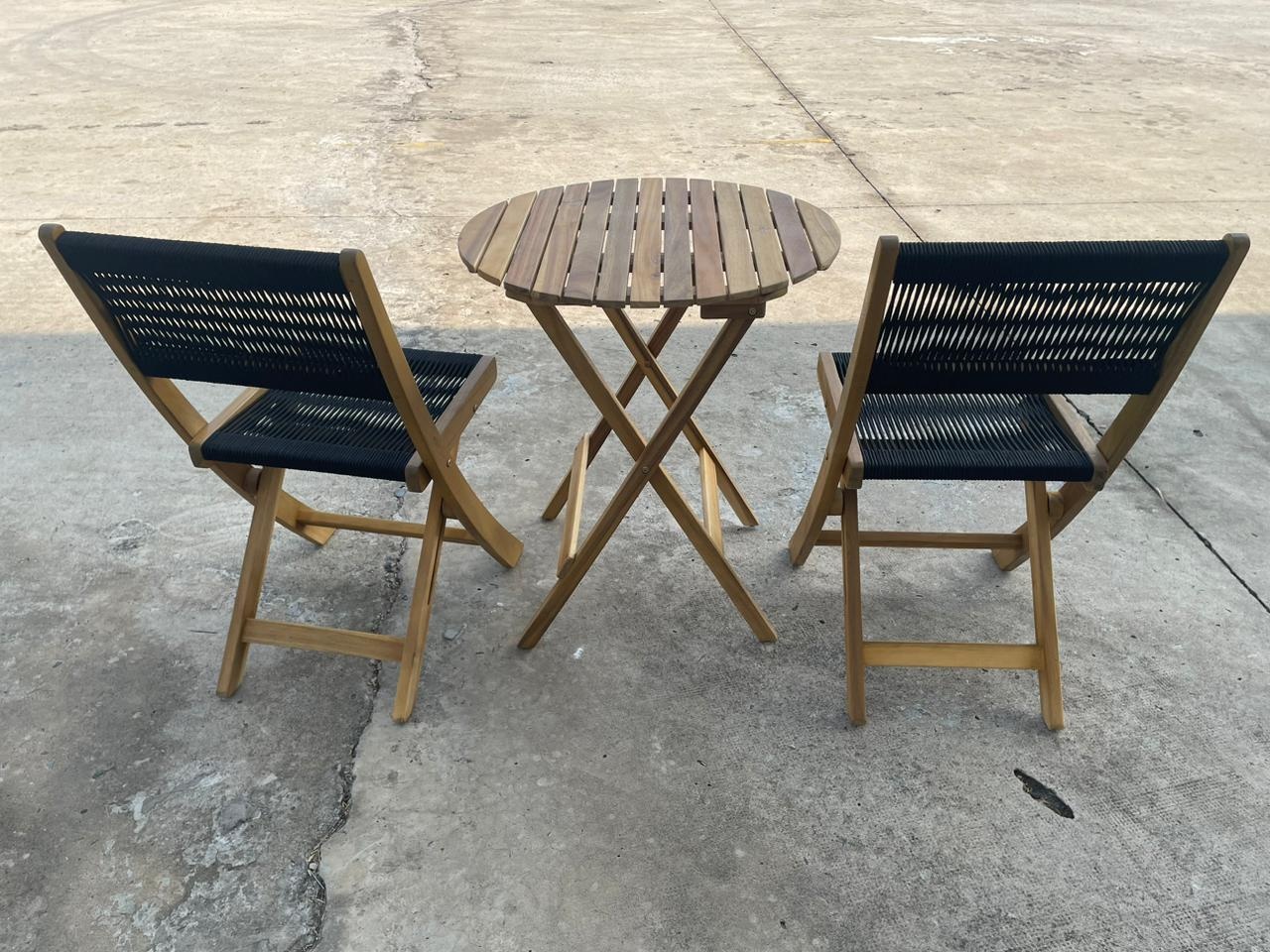 SenS-Line - Lanzarote Bistroset - Zwart en Bruin - 3-delig