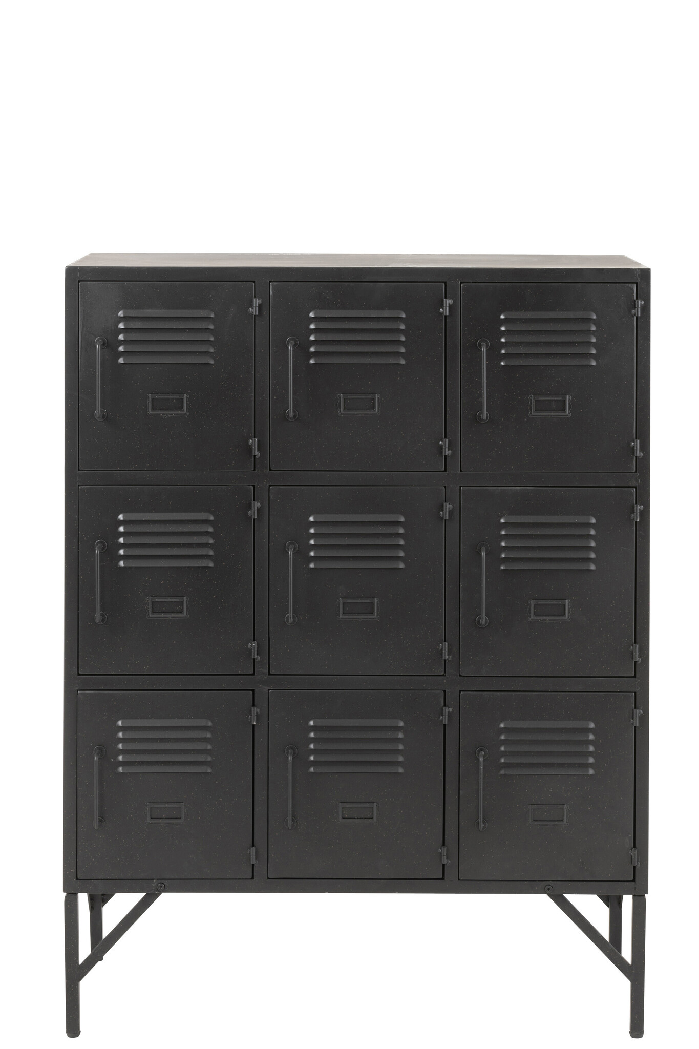 J-Line - Kast 9 Deuren Metaal Zwart - 86x41x113.5cm