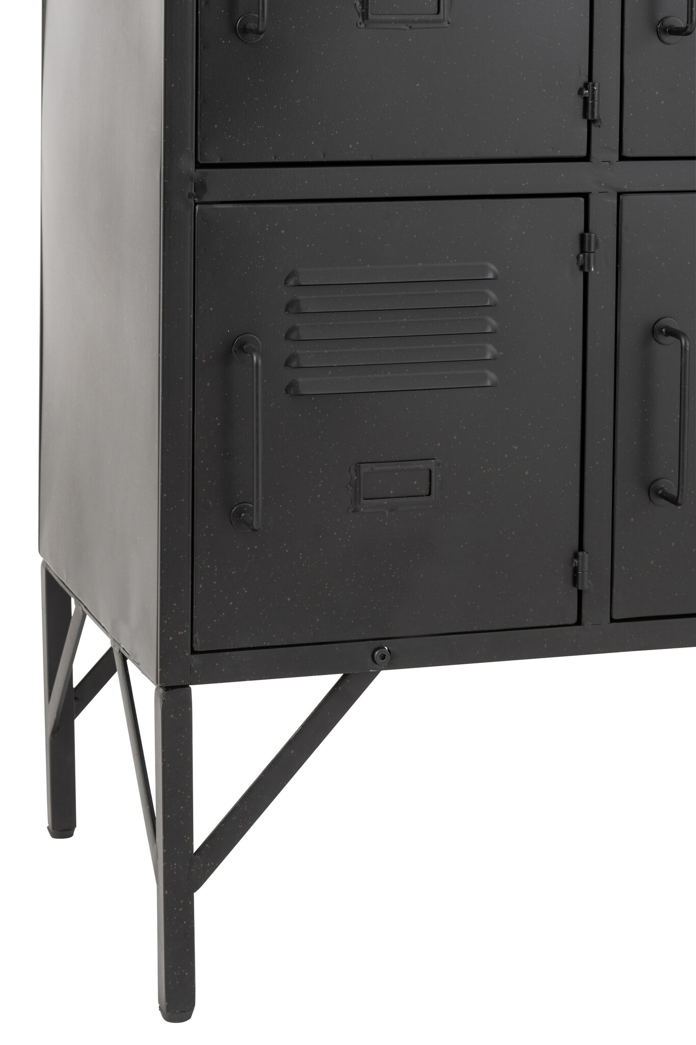 J-Line - Kast 9 Deuren Metaal Zwart - 86x41x113.5cm