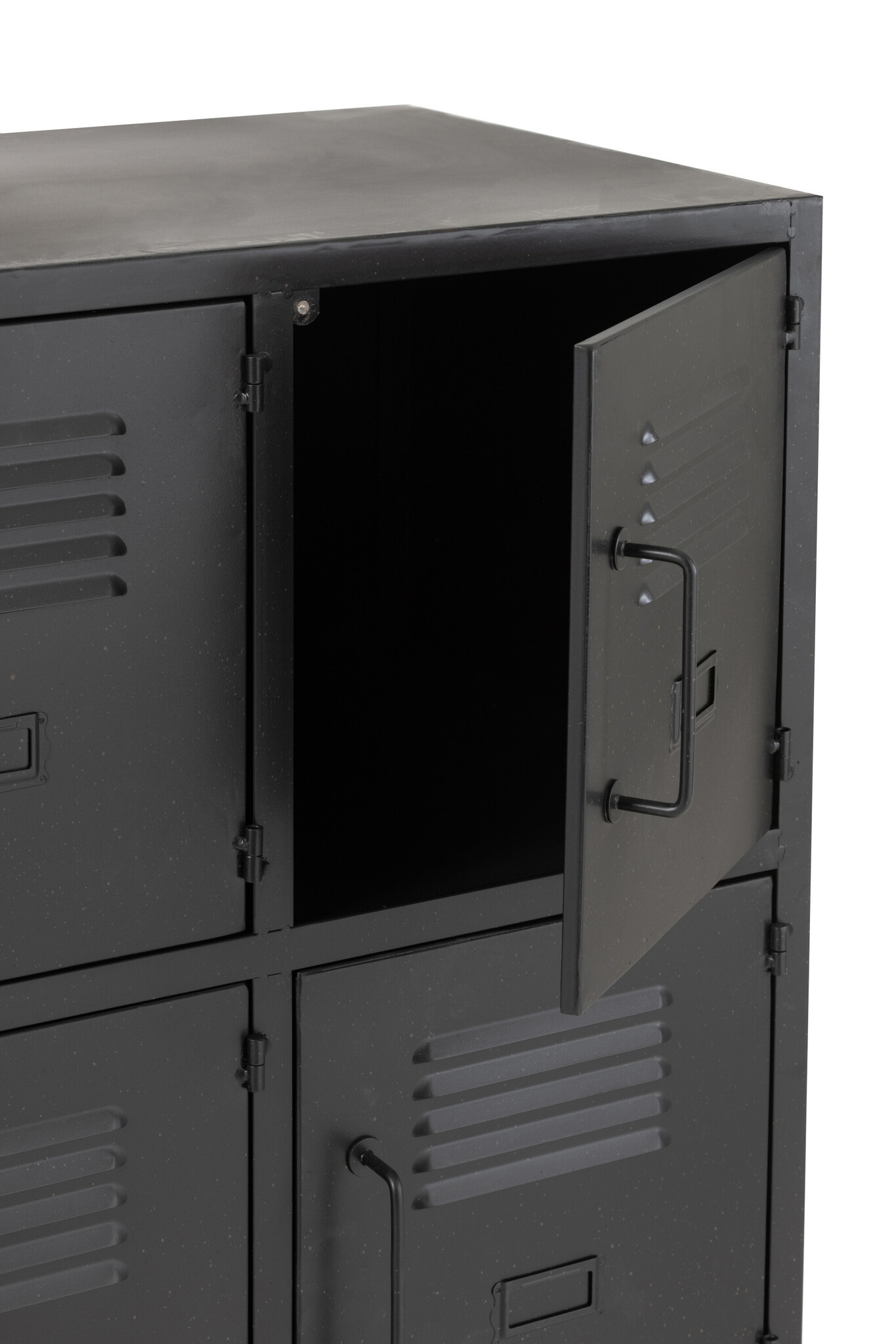 J-Line - Kast 9 Deuren Metaal Zwart - 86x41x113.5cm