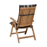 Madison -  Tuinstoelkussen Hoge Rug Nils taupe - Ca. 123x50 cm - Set van 4