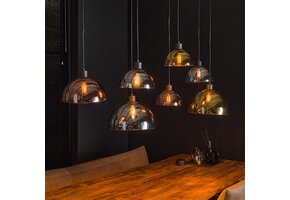 Hoyz - Hanglamp 4+3 Disk - Glass Tricolore - Artic zwart