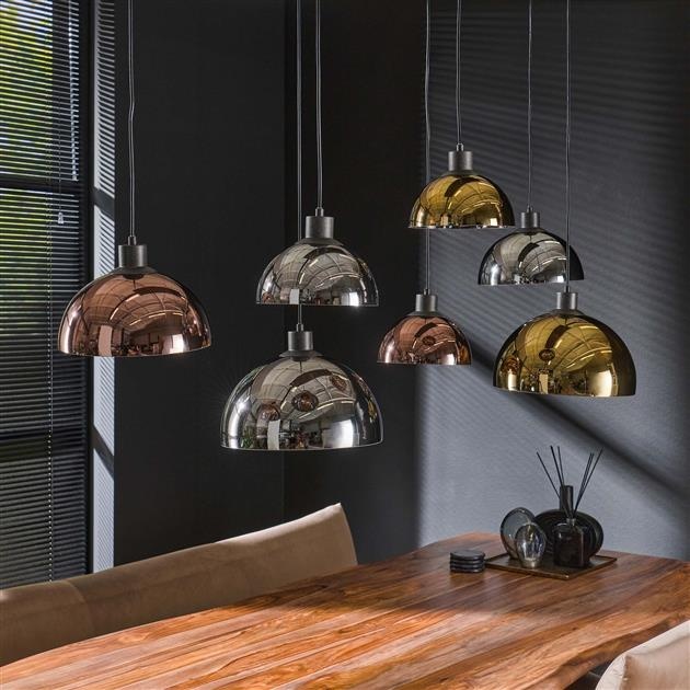 Hoyz - Hanglamp 4+3 Disk - Glass Tricolore - Artic zwart