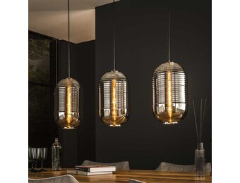 Hoyz - Hanglamp 3L Tub - Chromed Glass