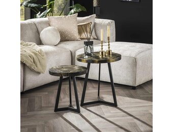 Hoyz Collection - Salontafel set van 2 - Zwart/Goud