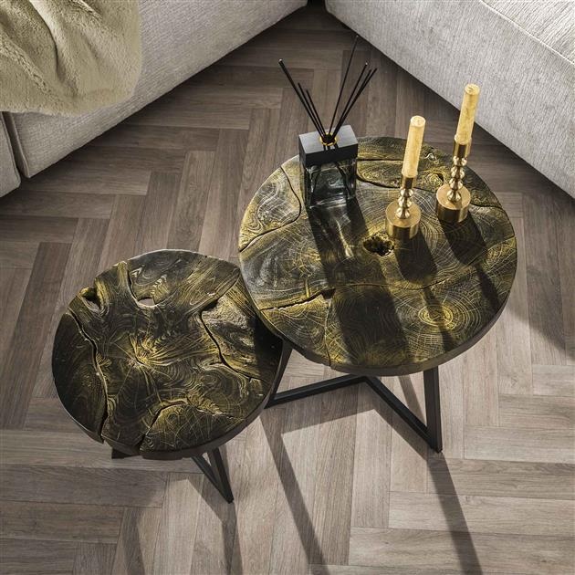 Hoyz Collection - Salontafel set van 2 - Zwart/Goud