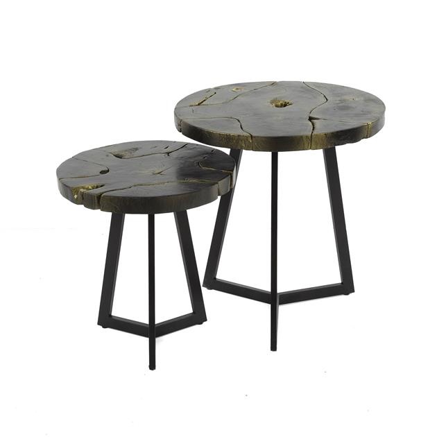 Hoyz Collection - Salontafel set van 2 - Zwart/Goud