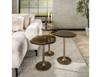 Hoyz Collection - Bijzettafel Eclipse L - Goud Antiek Finish
