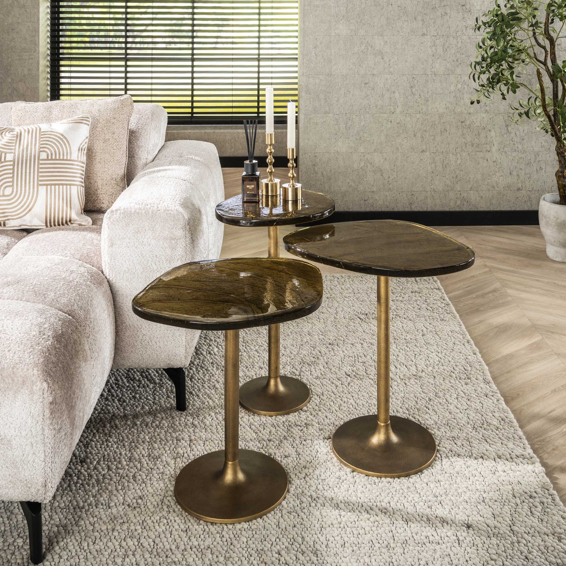 Hoyz Collection - Bijzettafel Eclipse L - Goud Antiek Finish