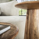 Hoyz Collection - Bijzettafel Cone Set-2 - Massief Acacia Naturel