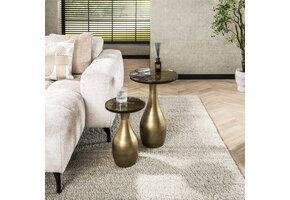 Hoyz Collection - Bijzettafel Eclipse Druppel S - Goud Antiek Finish