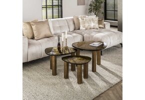 Hoyz Collection - Salontafel Eclipse M - Goud Antiek Finish