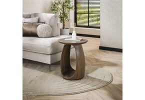Hoyz Collection - Bijzettafel Flow Solid S - Massief Acacia Glaze Brown
