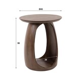 Hoyz Collection - Bijzettafel Flow Solid S - Massief Acacia Glaze Brown