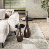 Hoyz Collection - Bijzettafel Eclipse Druppel M - Koper Antiek Finish