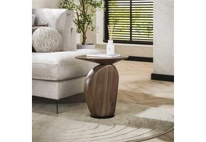 Hoyz Collection - Bijzettafel Art Solid - Massief Acacia Glaze Brown