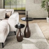 Hoyz Collection - Bijzettafel Eclipse Druppel S - Koper Antiek Finish