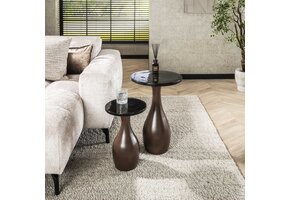 Hoyz Collection - Bijzettafel Eclipse Druppel S - Koper Antiek Finish