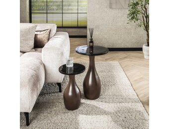 Hoyz Collection - Bijzettafel Eclipse Druppel S - Koper Antiek Finish