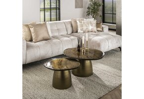 Hoyz Collection - Salontafel Eclipse Set-2 - Goud Antiek Finish