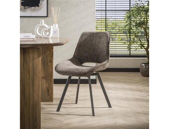 Hoyz Collection - Stoel Swivel - Rich Taupe - Set van 4