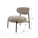 Hoyz Collection - Fauteuil Round - Tissee Cargo Zandkleur