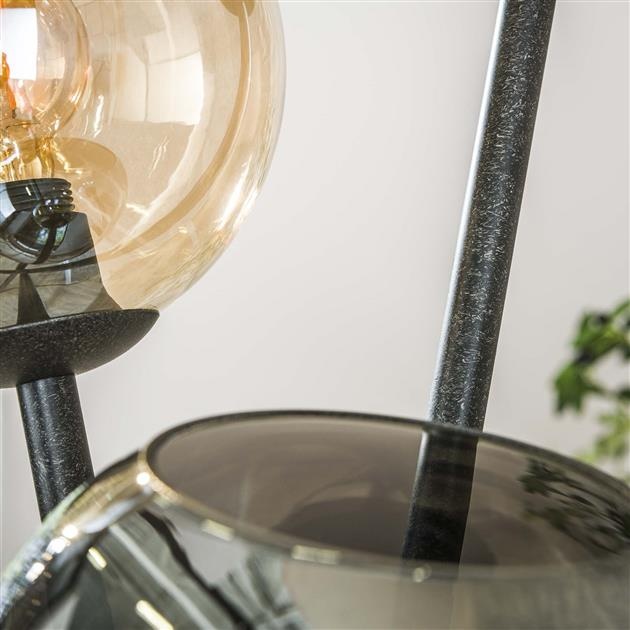 Hoyz Collection - Vloerlamp Multi Globe 3-lichts - Artic Zwart
