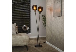Hoyz Collection - Vloerlamp Bronza 2-lichts - Sienna Brown