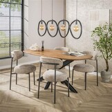 Hoyz Collection - Hanglamp Pebble 4 Lichts - Artic Zwart