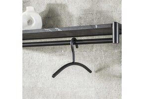 Hoyz Collection - Garderobehanger Ronde Buis - Gun Metal - 6 Stuks