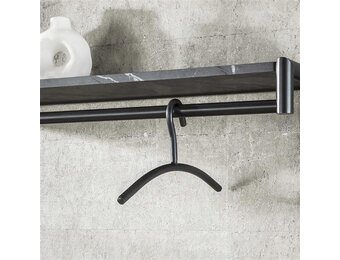 Hoyz Collection - Garderobehanger Ronde Buis - Gun Metal - 6 Stuks