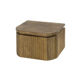 Hoyz Collection - Nachtkastje Wave Zwevend 1 Lade XS - Massief Mango Zandkleur