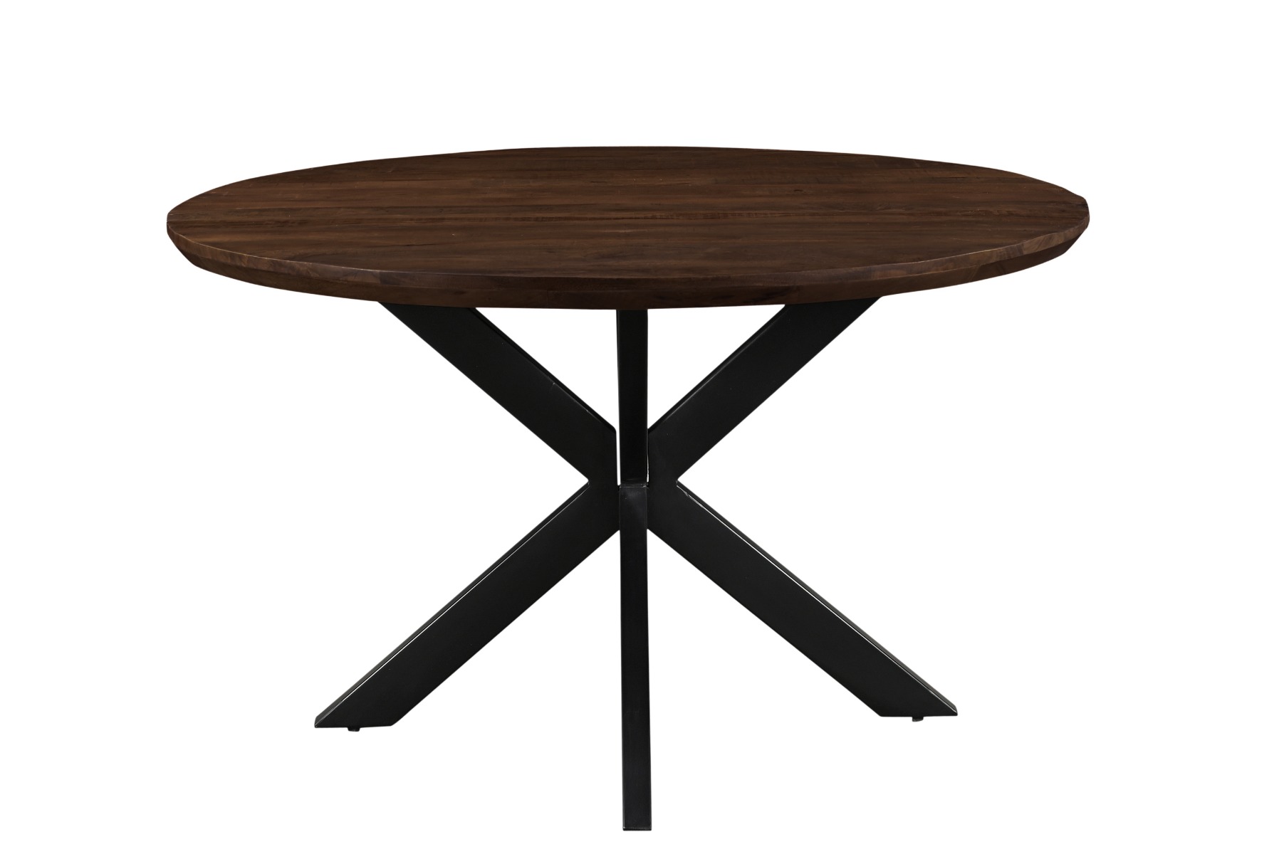 Livingfurn - Eetkamertafel Jesper Round Brown - 130x130x76 cm - Mangohout